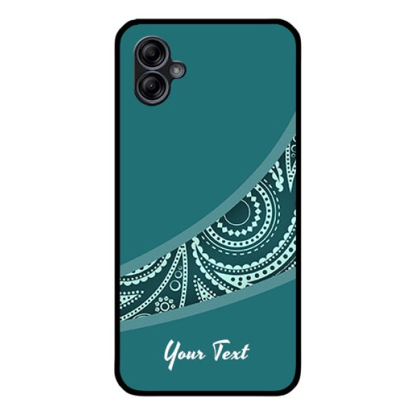Galaxy M04 Photo Printing on Glass Case - semi visible floral Design