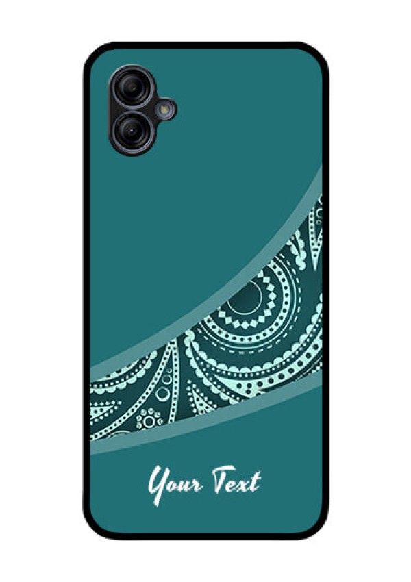 Galaxy M04 Photo Printing on Glass Case - semi visible floral Design