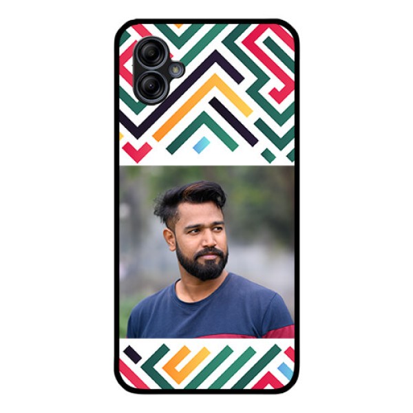 Galaxy M04 Personalized Glass Phone Case - Colorful Maze Pattern Design Galaxy M04 Personalized Glass Phone Case - Colorful Maze Pattern Design