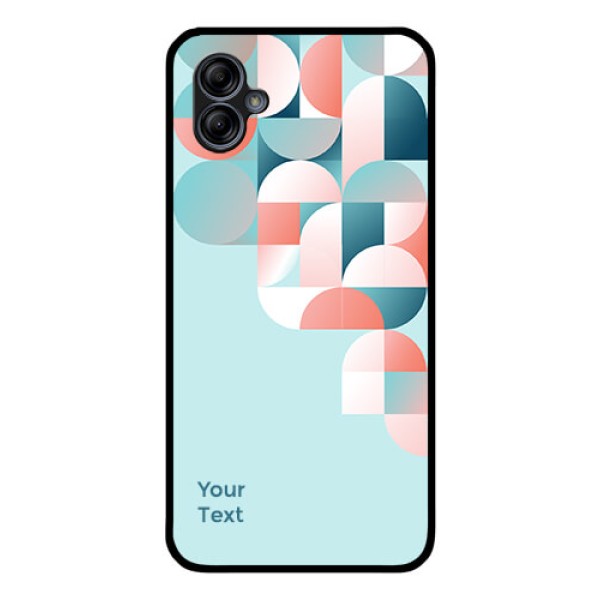 Galaxy M04 Custom Glass Phone Case - Stylish Semi-circle Pattern Design Galaxy M04 Custom Glass Phone Case - Stylish Semi-circle Pattern Design
