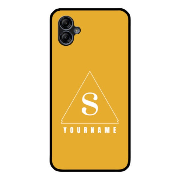 Galaxy M04 Personalized Glass Phone Case - simple triangle Design