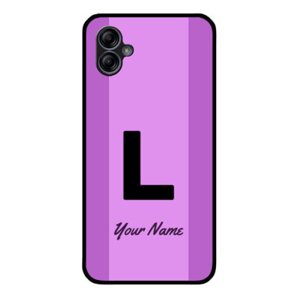 Galaxy M04 Custom Glass Phone Case - Tricolor custom text Design
