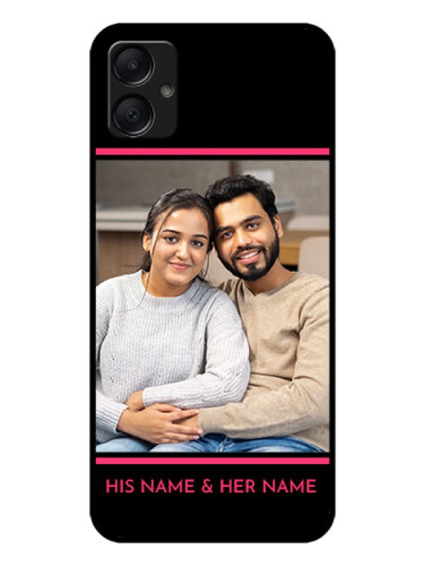 Custom Galaxy M05 Custom Glass Phone Case - With Add Text Design