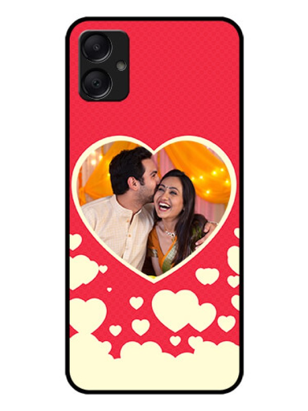 Custom Galaxy M05 Custom Glass Phone Case - Love Symbols Phone Cover Design