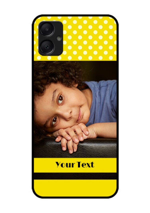 Galaxy M05 Custom Glass Phone Case - Bright Yellow Case Design