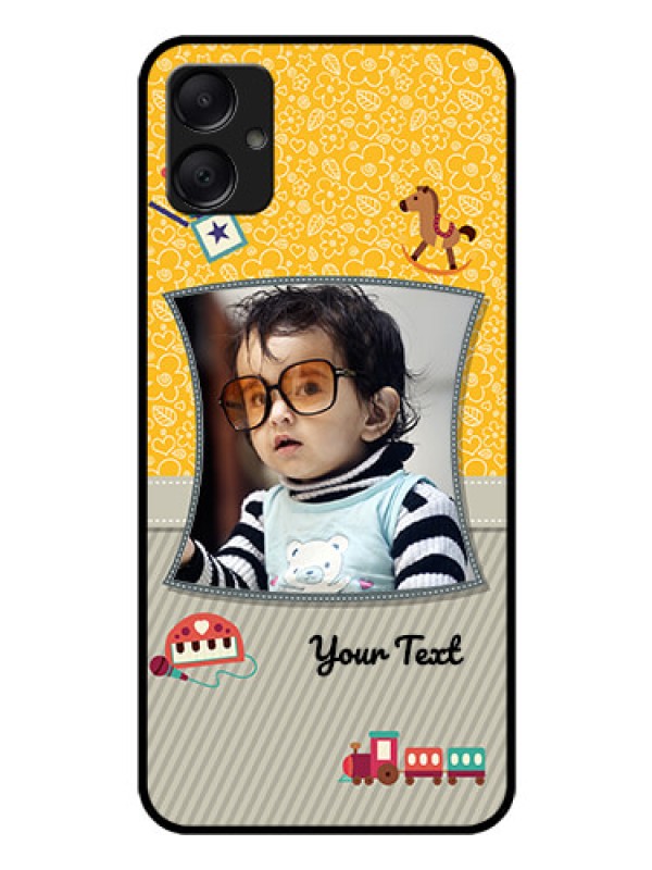 Custom Galaxy M05 Custom Glass Phone Case - Baby Picture Upload Design