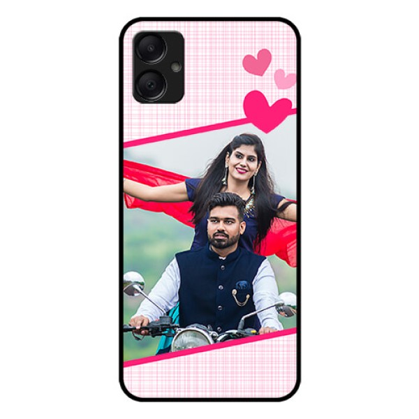 Galaxy M05 Custom Glass Phone Case - Love Shape Heart Design