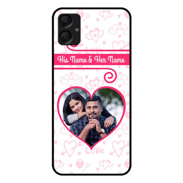 Galaxy M05 Custom Glass Phone Case - Heart Shape Love Design Galaxy M05 Custom Glass Phone Case - Heart Shape Love Design