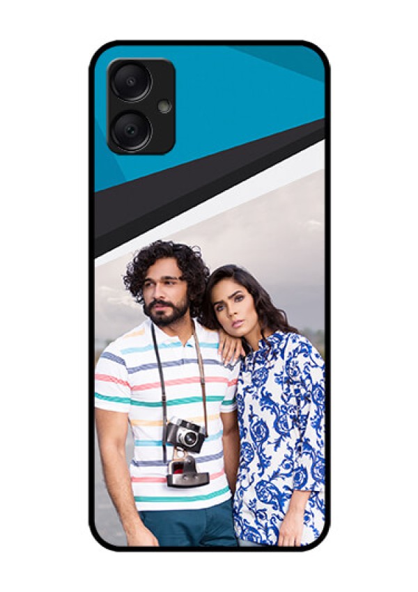 Galaxy M05 Custom Glass Phone Case - Simple Pattern Photo Upload Design