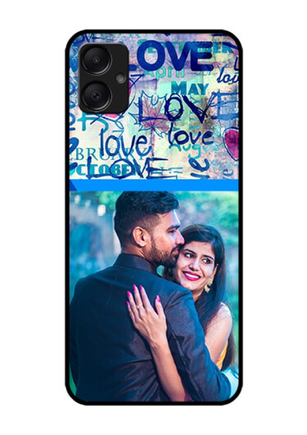 Galaxy M05 Custom Glass Phone Case - Colorful Love Design