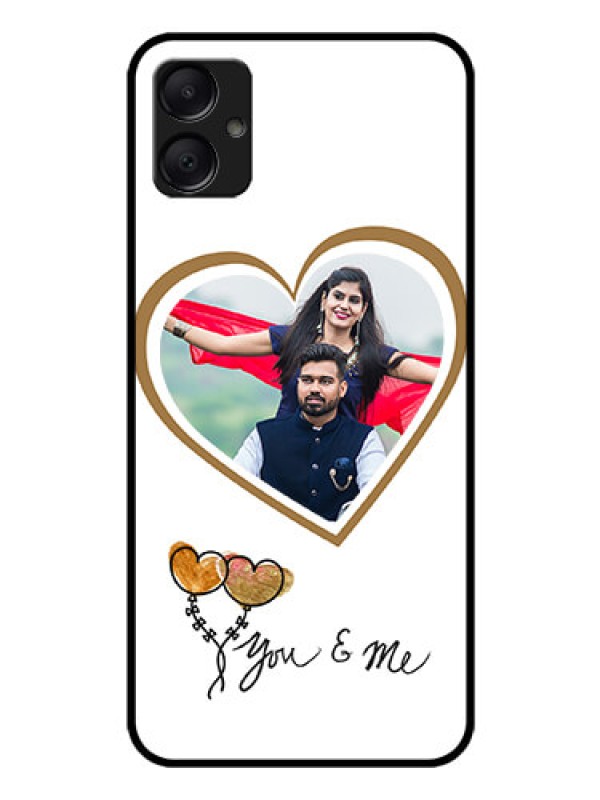 Custom Galaxy M05 Custom Glass Phone Case - You and Me Design