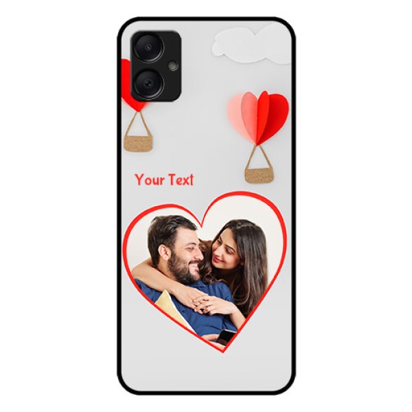 Galaxy M05 Custom Glass Phone Case - Parachute Love Design