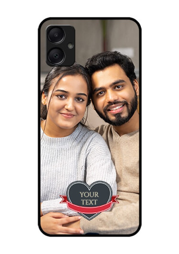 Galaxy M05 Custom Glass Phone Case - Just Married Couple Design