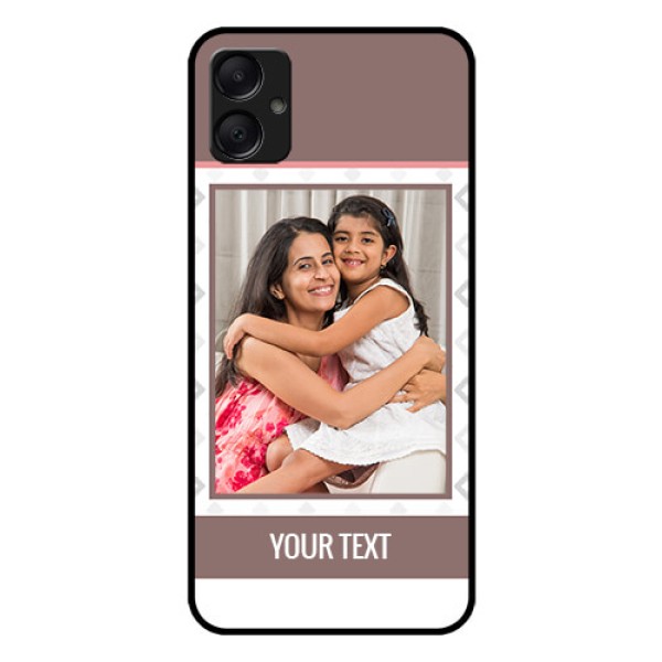 Galaxy M05 Custom Glass Phone Case - Simple Diamond Design