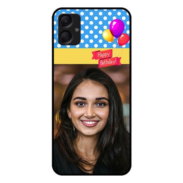 Galaxy M05 Custom Glass Phone Case - Happy Birthday Design