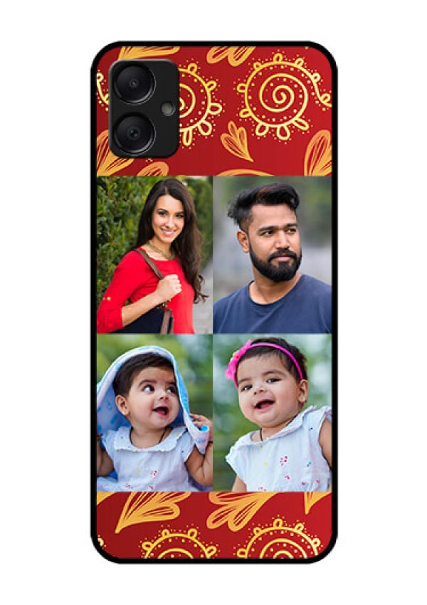 Galaxy M05 Custom Glass Phone Case - 4 Image Traditional Design
