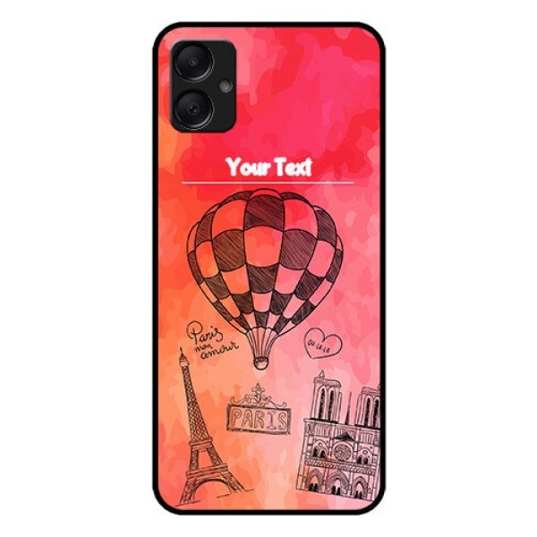 Galaxy M05 Custom Glass Phone Case - Paris Theme Design
