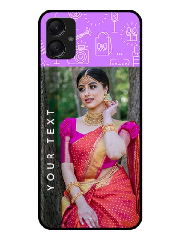 Custom Galaxy M05 Custom Glass Phone Case - Birthday Icons Design