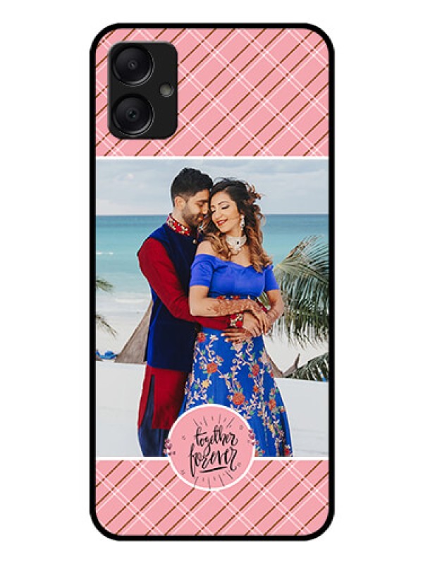 Custom Galaxy M05 Custom Glass Phone Case - Together Forever Design