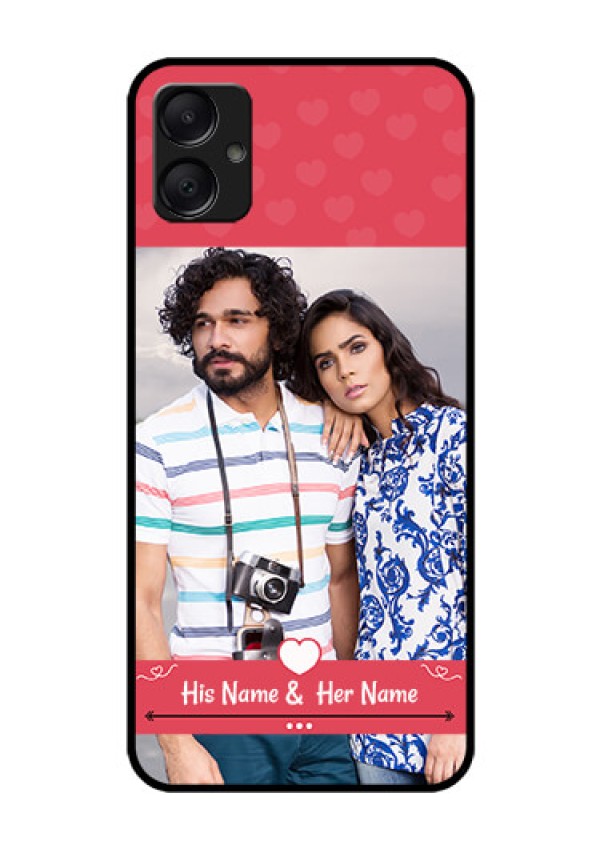 Galaxy M05 Custom Glass Phone Case - Simple Love Design