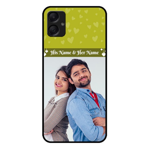 Galaxy M05 Custom Glass Phone Case - You and Me Heart Design