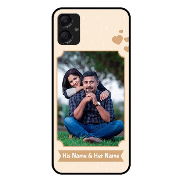 Galaxy M05 Custom Glass Phone Case - With Confetti Love Design