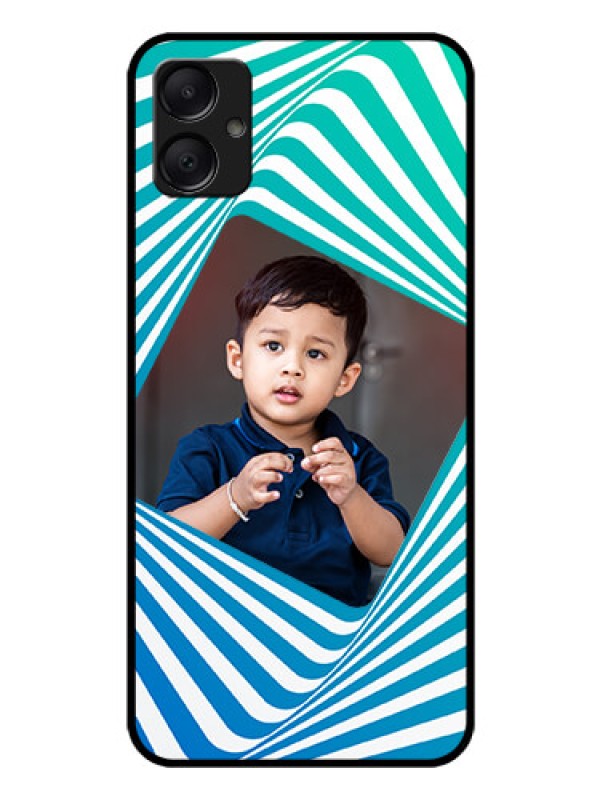 Custom Galaxy M05 Custom Glass Phone Case - Abstract Spiral Design