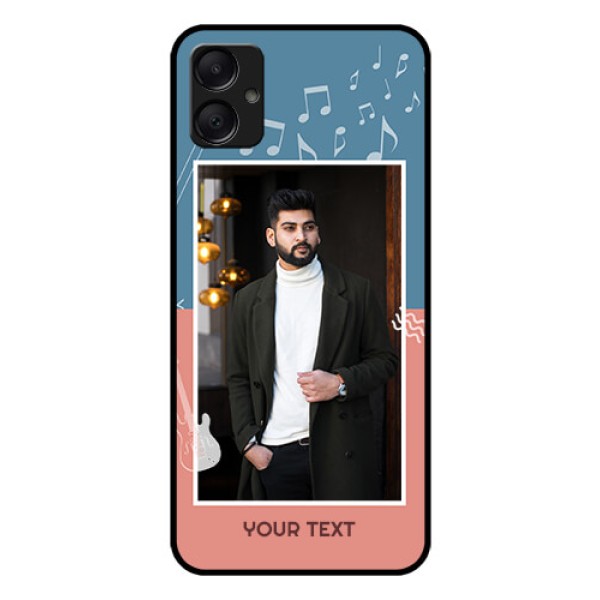 Galaxy M05 Custom Glass Phone Case - With Color Musical Note Design Galaxy M05 Custom Glass Phone Case - With Color Musical Note Design