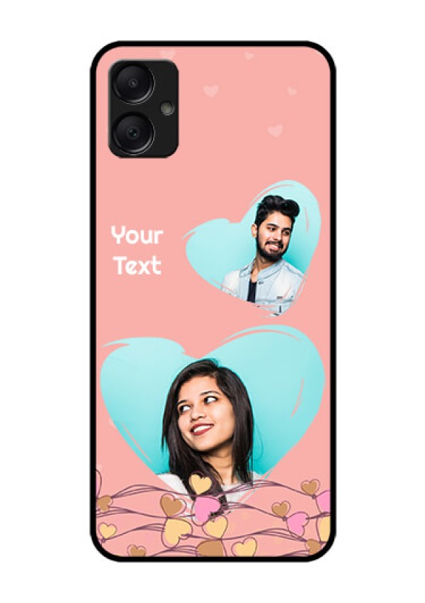 Galaxy M05 Custom Glass Phone Case - Love Doodle Design