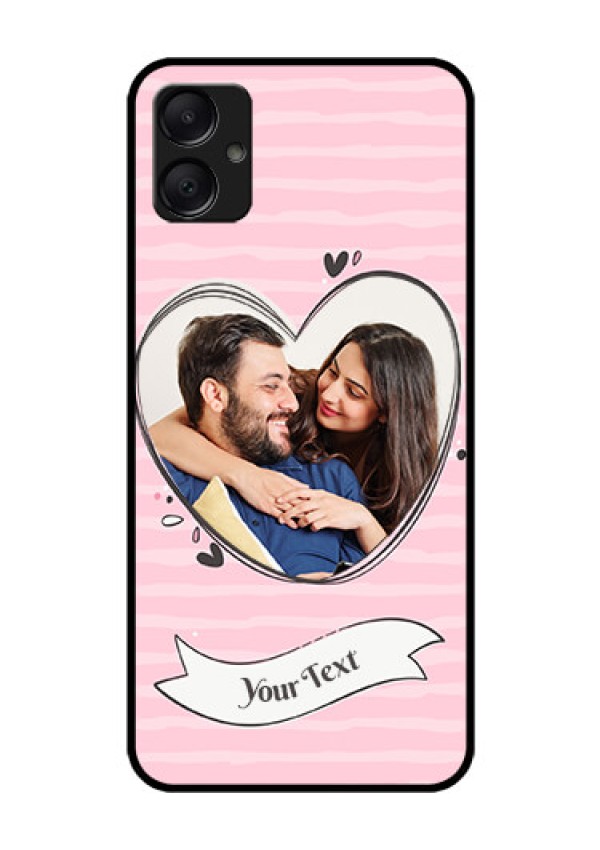 Galaxy M05 Custom Glass Phone Case - Vintage Heart Design