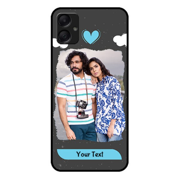 Galaxy M05 Custom Glass Phone Case - Splashes With Love Doodles Design Galaxy M05 Custom Glass Phone Case - Splashes With Love Doodles Design