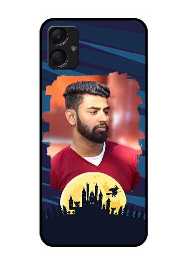 Galaxy M05 Custom Glass Phone Case - Halloween Witch Design