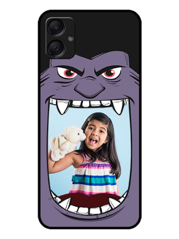 Custom Galaxy M05 Custom Glass Phone Case - Angry Monster Design