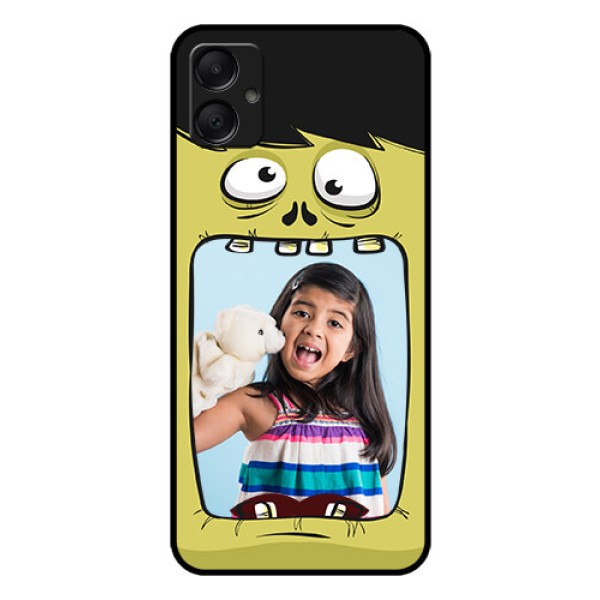 Galaxy M05 Custom Glass Phone Case - Cartoon Monster Back Case Design Galaxy M05 Custom Glass Phone Case - Cartoon Monster Back Case Design