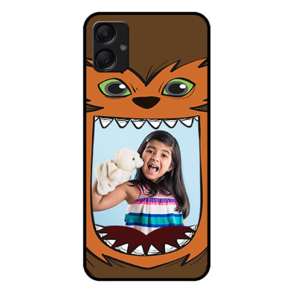 Galaxy M05 Custom Glass Phone Case - Owl Monster Back Case Design Galaxy M05 Custom Glass Phone Case - Owl Monster Back Case Design