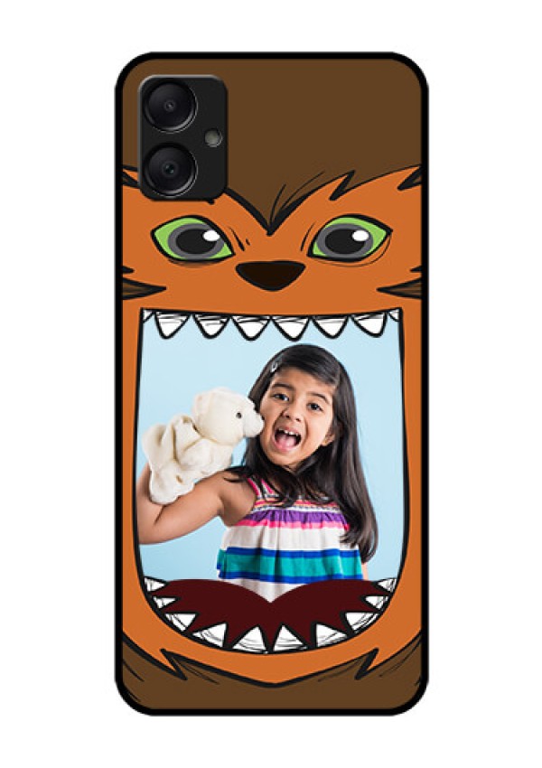 Galaxy M05 Custom Glass Phone Case - Owl Monster Back Case Design