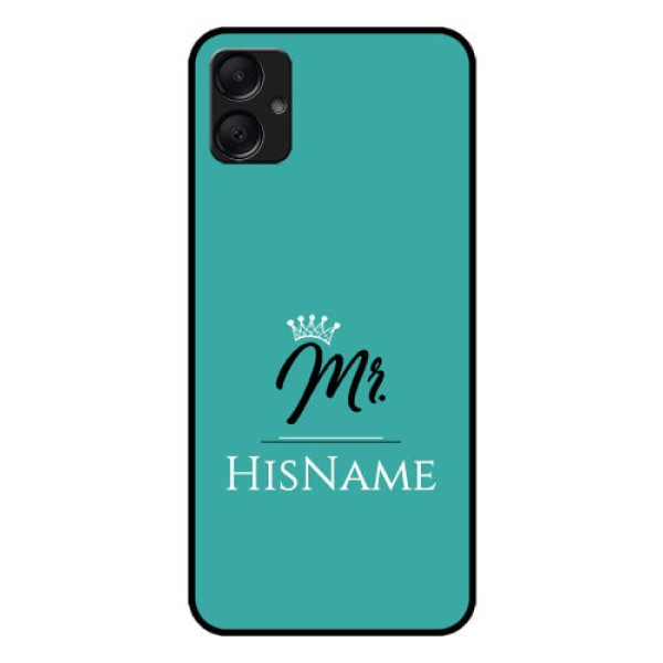 Galaxy M05 Custom Glass Phone Case - Mr With Name Design