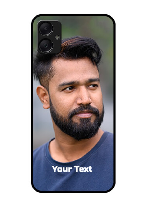 Galaxy M05 Custom Glass Phone Case - Photo With Text Design