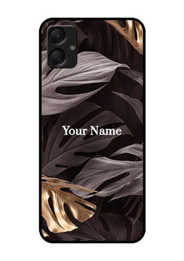 Galaxy M05 Custom Glass Phone Case - Wild Leaves Digital Paint Design