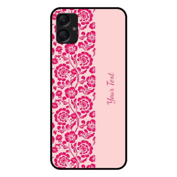 Galaxy M05 Custom Glass Phone Case - Attractive Floral Pattern Design Galaxy M05 Custom Glass Phone Case - Attractive Floral Pattern Design