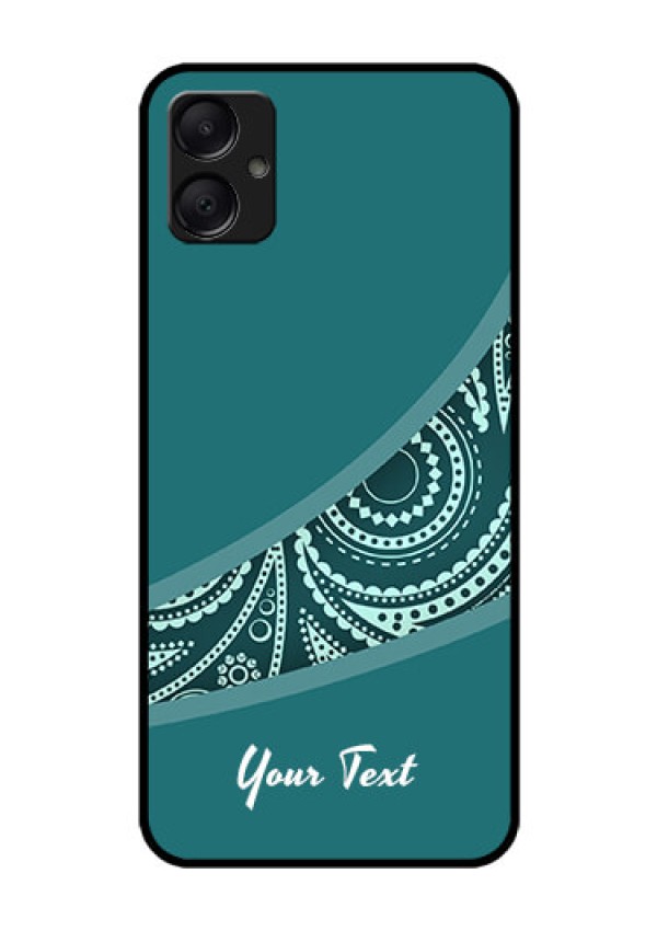 Galaxy M05 Custom Glass Phone Case - Semi Visible Floral Design