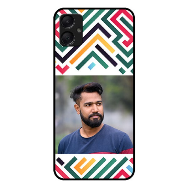 Galaxy M05 Custom Glass Phone Case - Colorful Maze Pattern Design Galaxy M05 Custom Glass Phone Case - Colorful Maze Pattern Design