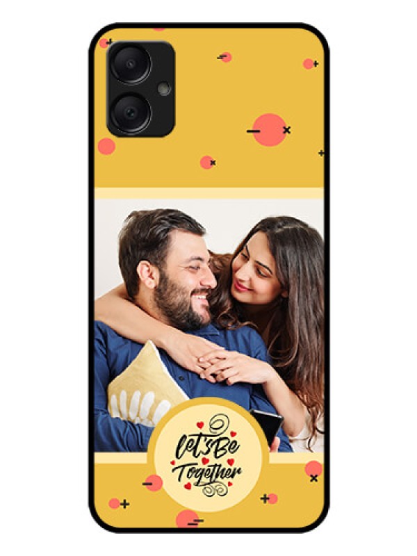 Custom Galaxy M05 Custom Glass Phone Case - Lets Be Together Design