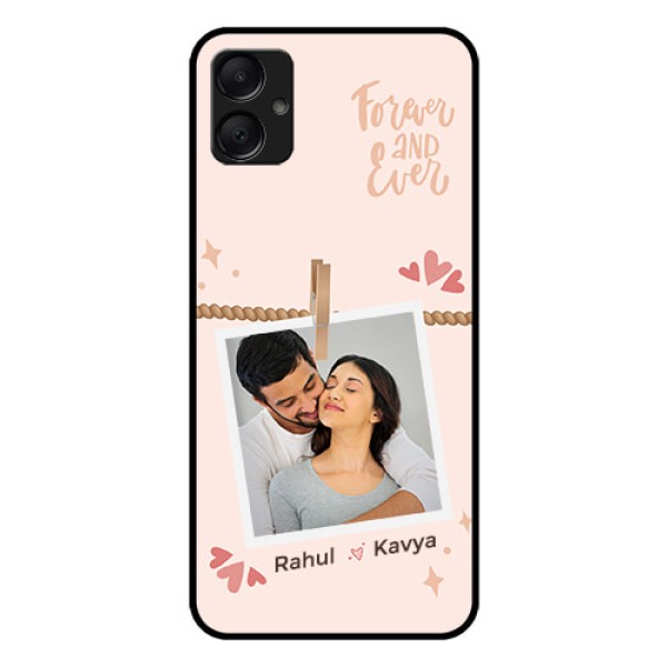 Galaxy M05 Custom Glass Phone Case - Forever And Ever Love Design