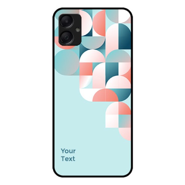 Galaxy M05 Custom Glass Phone Case - Stylish Semi - Circle Pattern Design Galaxy M05 Custom Glass Phone Case - Stylish Semi - Circle Pattern Design