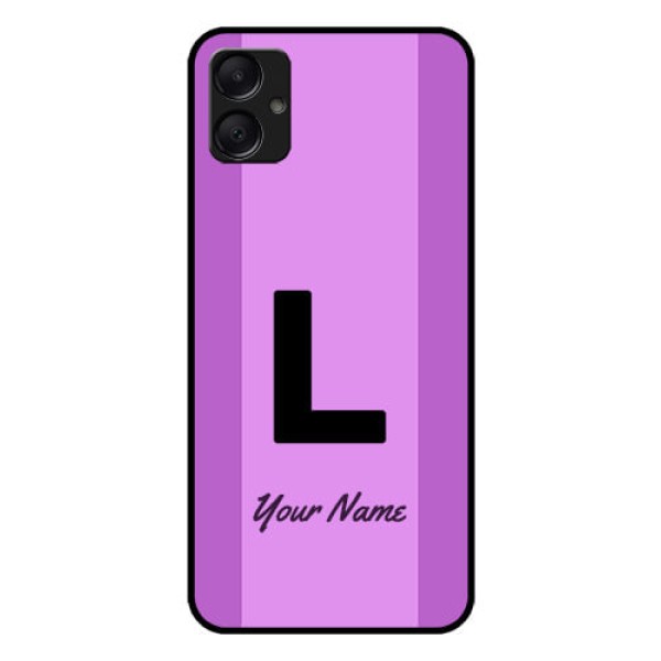 Galaxy M05 Custom Glass Phone Case - Tricolor Custom Text Design