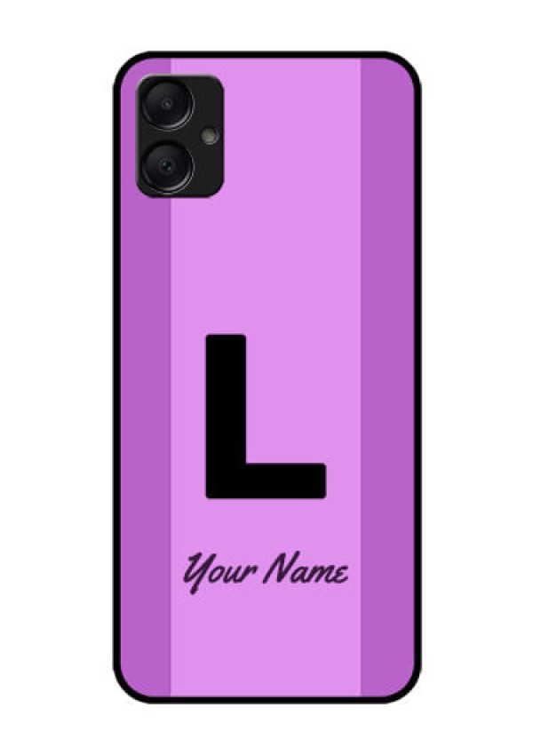 Galaxy M05 Custom Glass Phone Case - Tricolor Custom Text Design