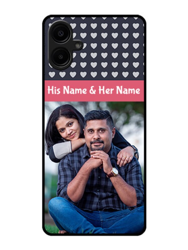 Custom Galaxy M06 Custom Glass Phone Case - Love Symbols Design