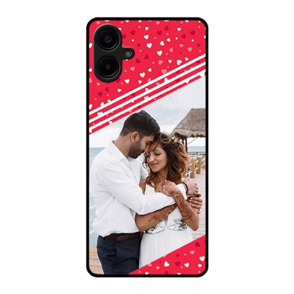 Galaxy M06 Custom Glass Phone Case - Valentines Gift Design