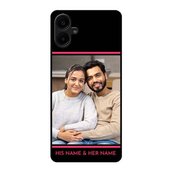 Galaxy M06 Custom Glass Phone Case - With Add Text Design